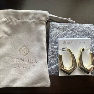 Kendra Scott Gold Chevron Hoop Earrings